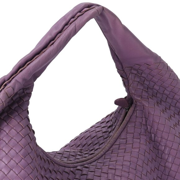BOTTEGA VENETA Intrecciato Large Hobo Shoulder Bag Purple Leather - Picture 5 of 8